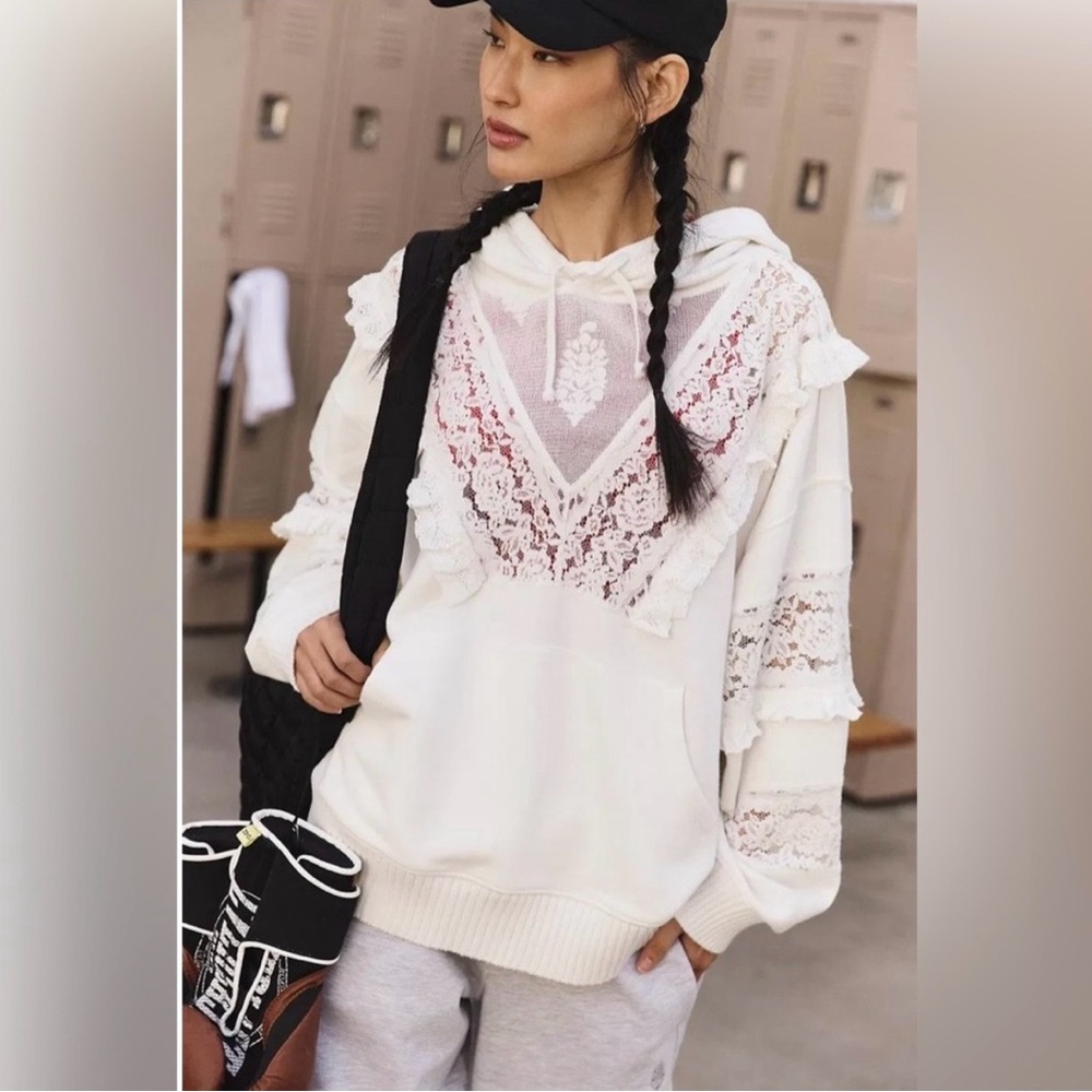 FP Movement by Free People White Lace Hoodie